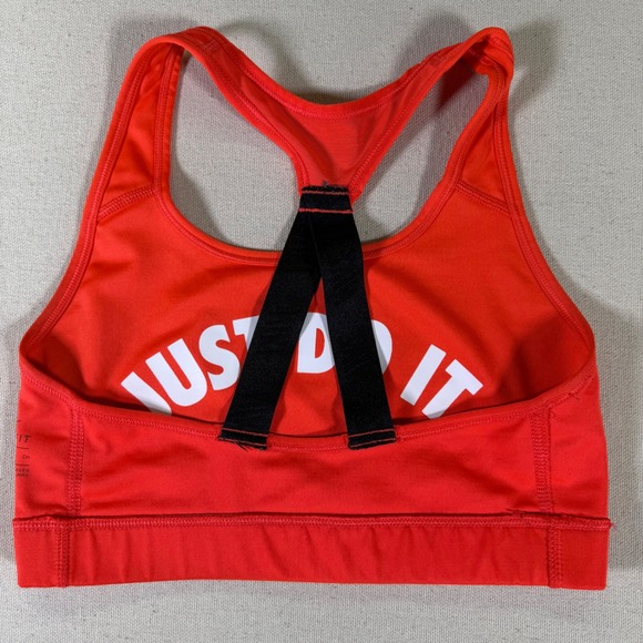 Nike Dri-FIT Just Do It Sports Bra Red Black Racerback Womens Small S - Picture 4 of 12